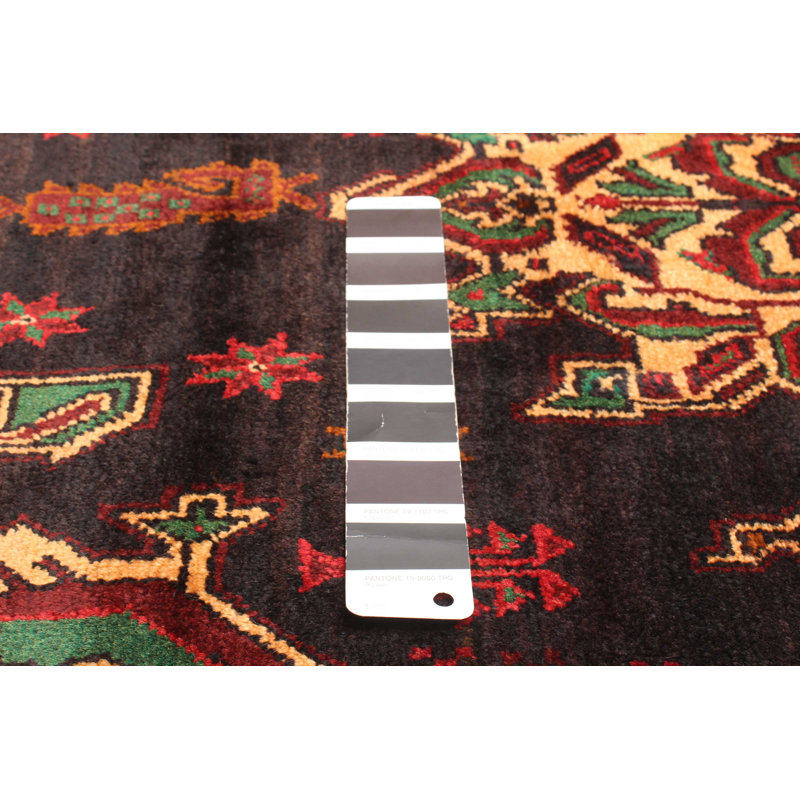 Tapis noir Teimani 2 pi 9 po x 4 pi 8 po