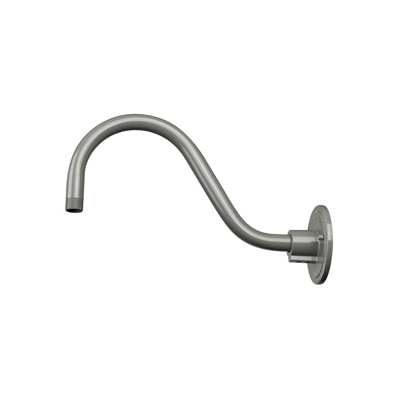 Tige d’extension de col d’oie en aluminium suspendu Ingraham, Noir satiné aluminium, H 6 po x l 4,5 po