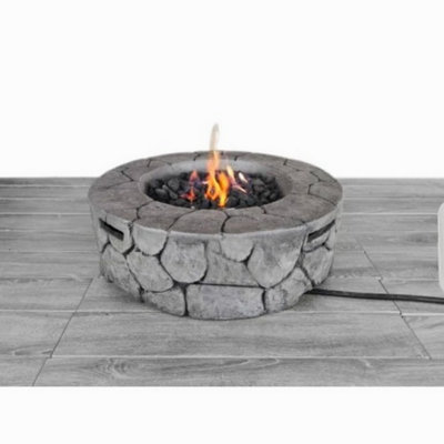 9'' H X 28'' W Fiber Reinforced Concrete Outdoor Fire Pit