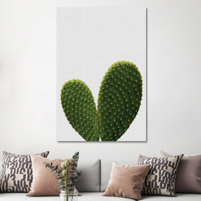 Heart Cactus by Orara Studio - Wrapped Canvas Painting