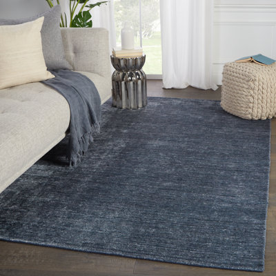 Handwoven Dark Blue Area Rug
