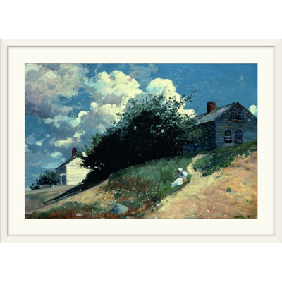 «Maisons sur une colline, 1879» par Winslow Homer, reproduction d'art