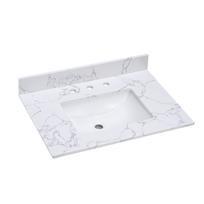 31'' Marble Bathroom Vanity Top with Sink