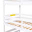 Lit simple superposé simple avec escalier de rangement, conception séparée, blanc