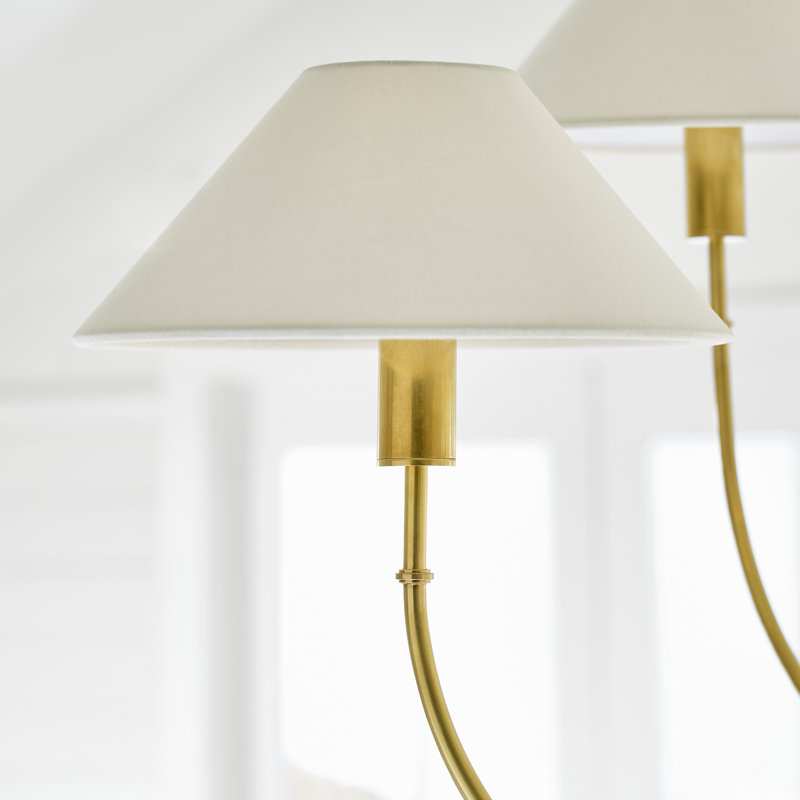 Griffin 6 - Light Chandelier, Hand-Rubbed Antique Brass
