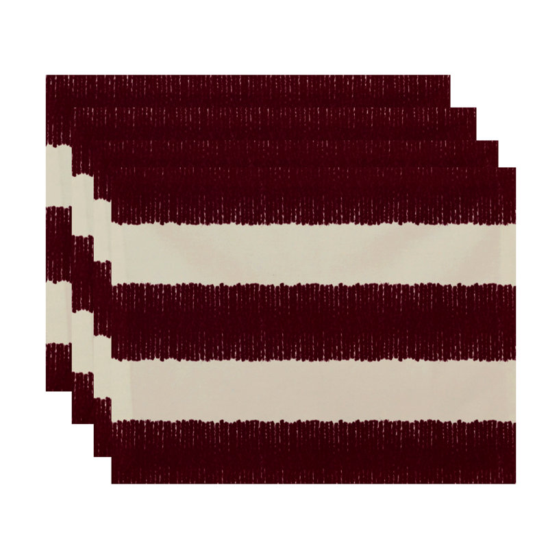 Ensemble de napperons 4 pièces, Rouge