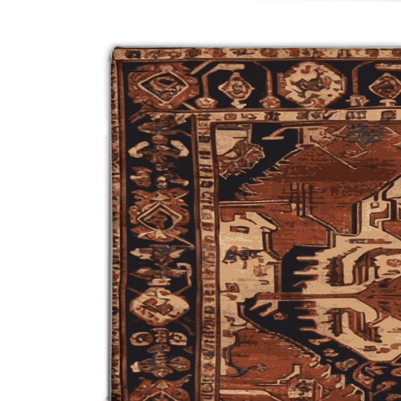 Tapis turc intérieur et extérieur brun, Rectangulaire 2 pi x 3 pi