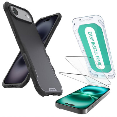Smartish® iPhone Air MagSafe Case + Screen Protector - Magnetic Protective Case - Heavy Duty Armor Cover + 2-Pack Tempered Glass Screen Protectors for Apple iPhone Air - Black Tie Affair