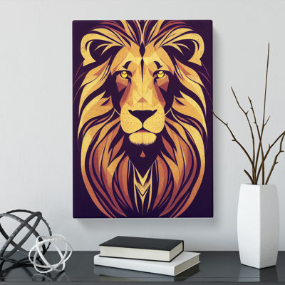 Lion Vintage - Wrapped Canvas Graphic Art