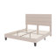 Base de lit grand Alti Modern avec tête de lit tapissier en lin, crème-723460659-723460657