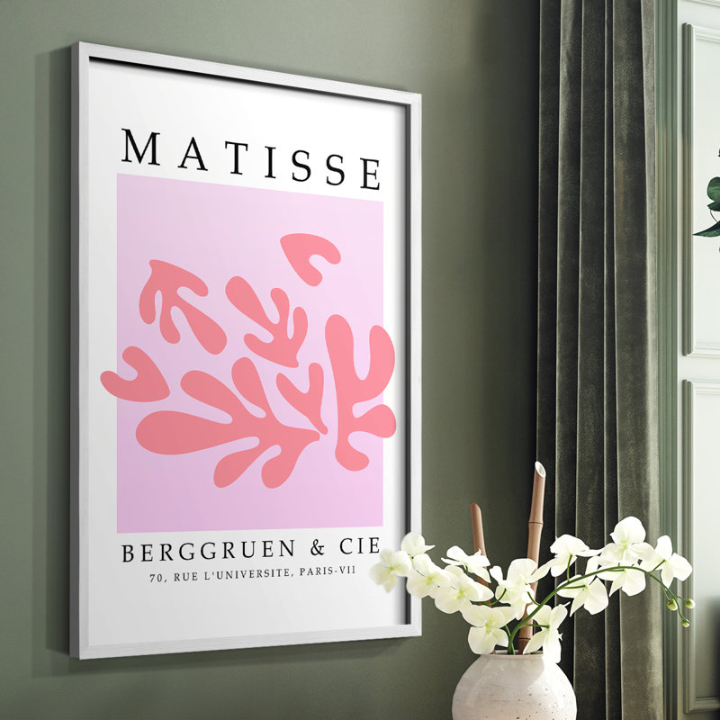 Matisse CECXLII, reproduction encadrée - bois massif, Blanc, H 20 po x l 16 po
