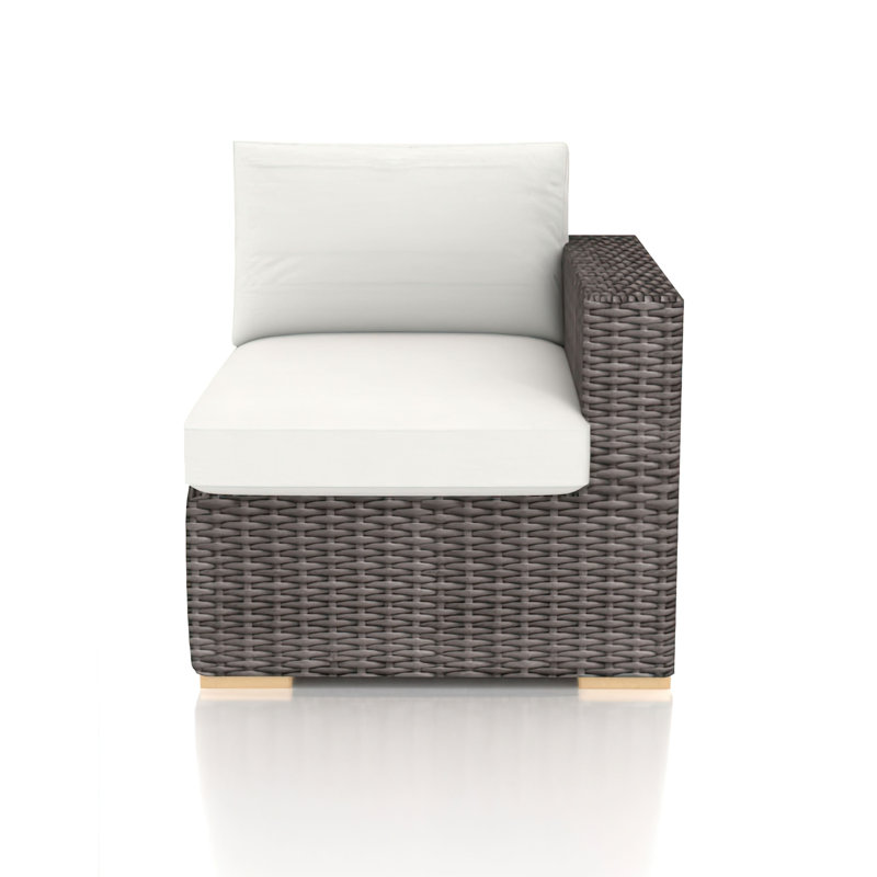 Chaise de terrasse avec coussins Sunbrella Marfik, Toile Sunbrella® naturel