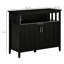 Buffet pour le salon, le vestibule ou le bar à café, armoire noire avec tablettes réglables et 2 portes, construction, l 41,75 po x P 17,75 po H 35,5 po