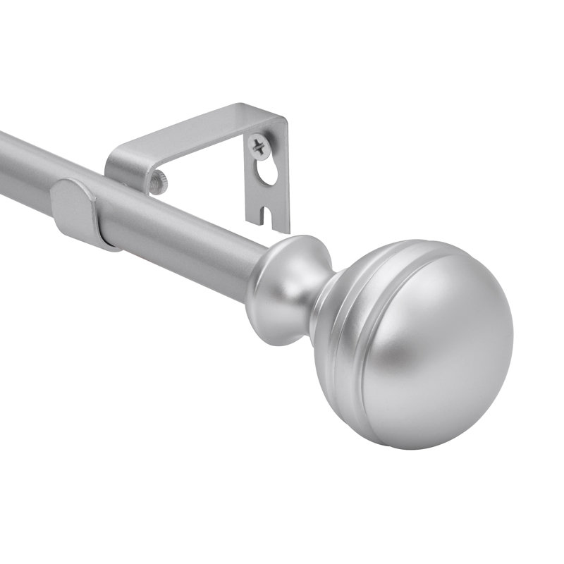 Tringle à rideaux réglable Gursharan, 48" - 86", Nickel