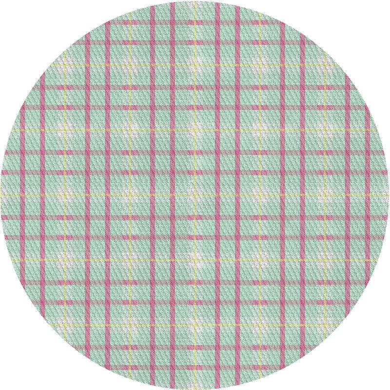 Pollman Plaid Indoor Rug, Round 7'