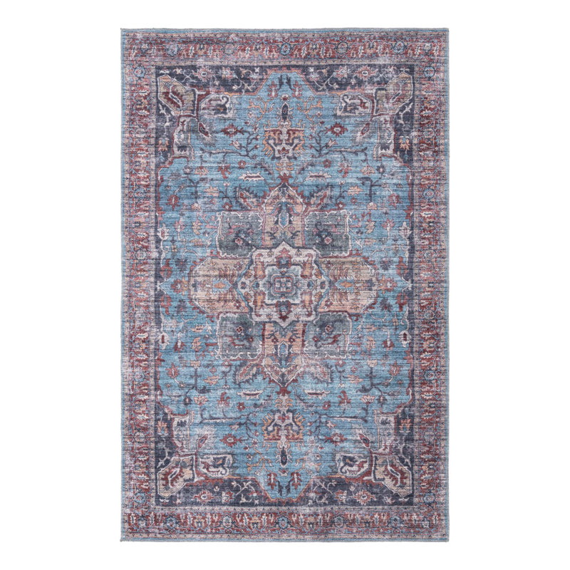 Heffington Oriental Indoor Rug, Rectangle 6'1" x 9'