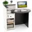 Bureau de réception avant avec tablette ouverte et tiroir verrouillable-631280619