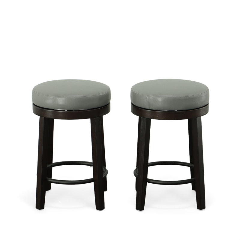Modern Grey 24" Counter Stool with 360Â° Swivel Function, Counter Stool (24" Seat Height), Grey