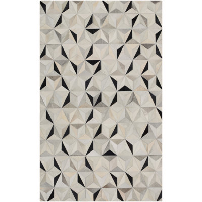 Ryu Cowhide Geometric Indoor Rug