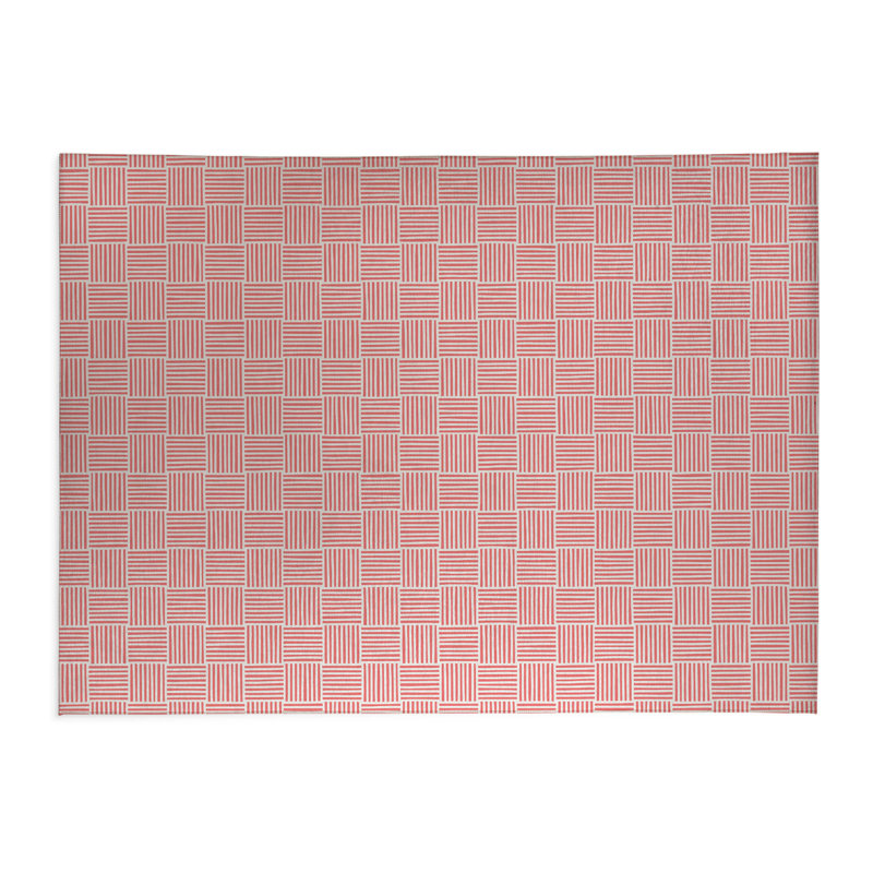 Gridblocked Low Profile Kitchen Mat, Rectangle 3' x 5', Dusty Rose