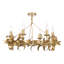 Dorris 6 - Light Satin Gold Waggon Wheel Pendant