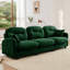 Canapé d'angle modulaire trois places en tissu chenille doux, design incurvé élégant et ergonomique pour chambre ou salon, avec , , espaces de coussins-1543601928
