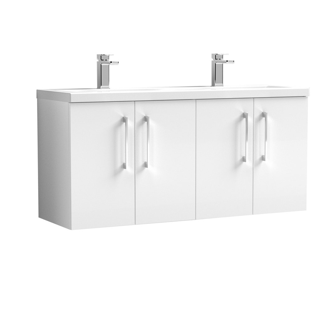Arno 1205mm Double Bathroom Vanity with Integrated Vitreous China Basin