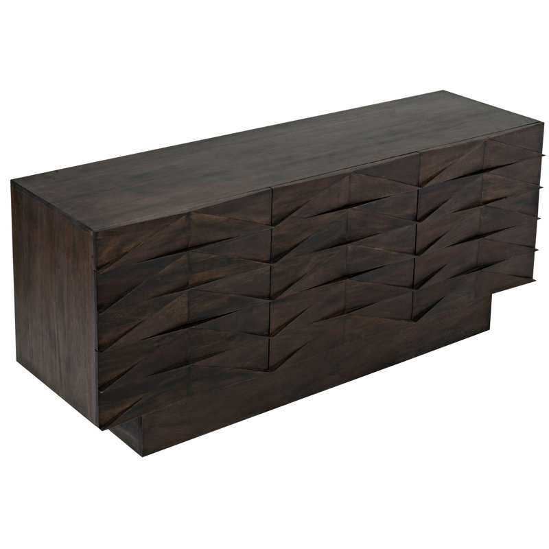 Drake 75'' Solid Wood Sideboard, Ebony Walnut