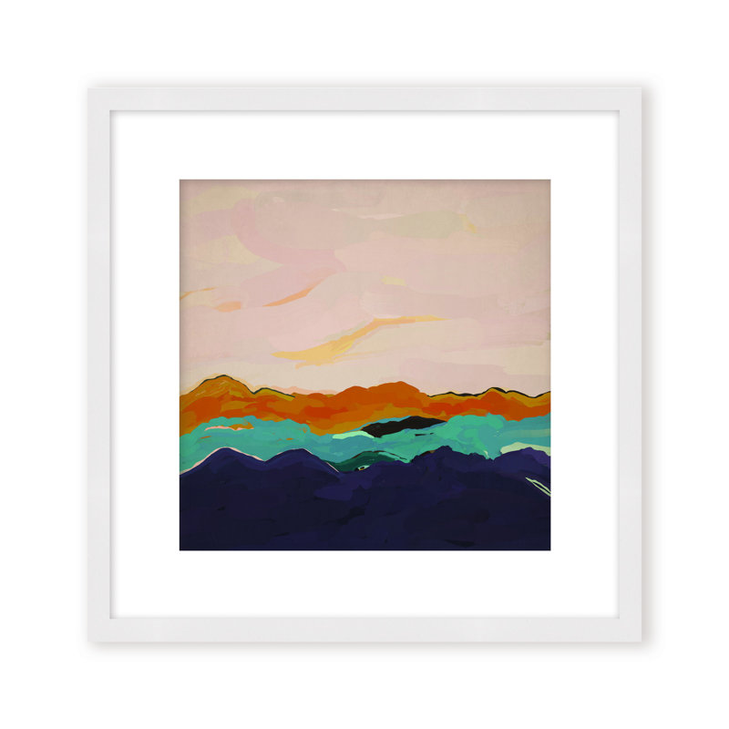 Nature Inspired Twilight Silhouette, 48" H x 48" W, Framed Canvas, Brown