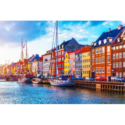 Nyhavn, Copenhagen - Photographie sur toile tendue