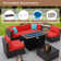 Ensemble de conversation modulaire avec coussins 7 pièces