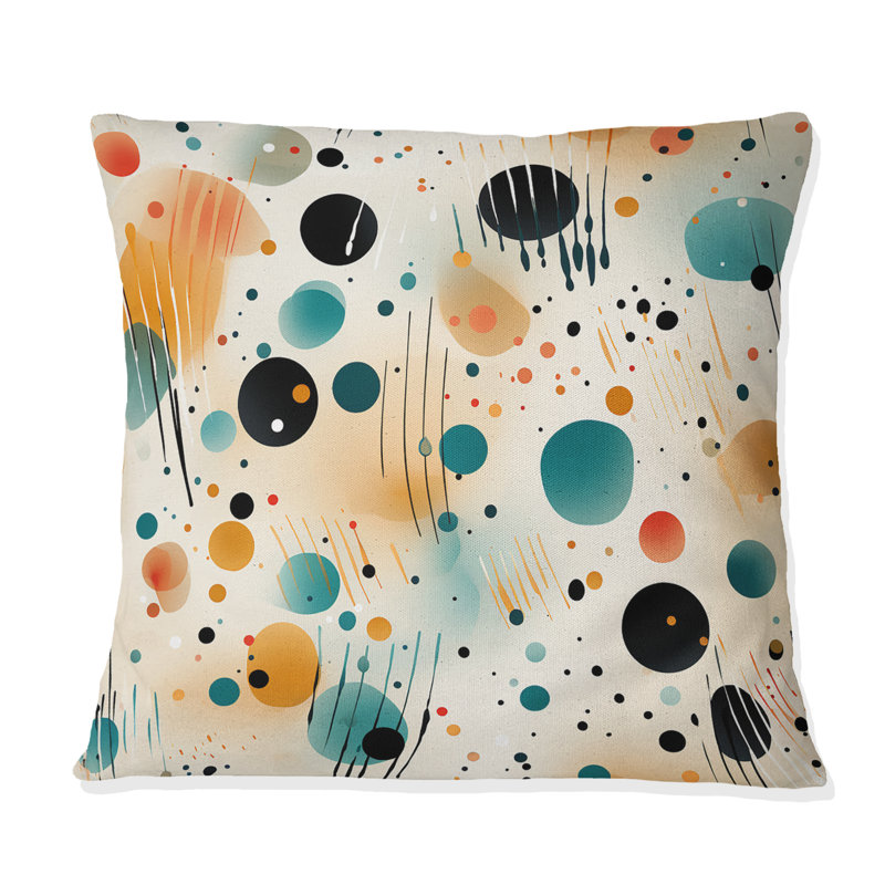 Coussin décoratif à pois Contemporary Artistry, H 16 po x l 16 po