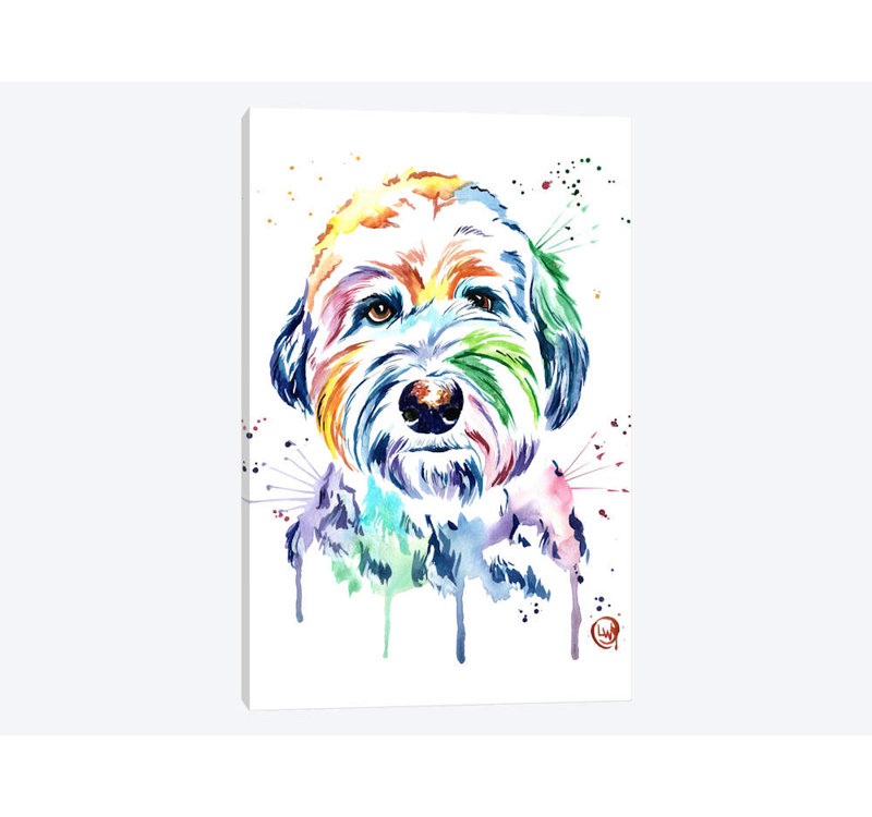 « gus » par lisa whitehouse, impression sur toile, H 18 po x l 12 po x P 1,5 po, Pas de tapis, Toile tendue