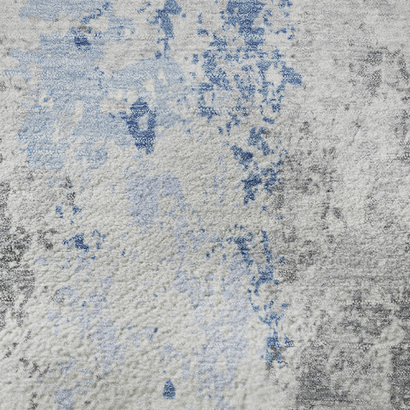 Tapis abstrait lavable à la machine de qualité supérieure Mayfield AMF1848, Rond 8 pi