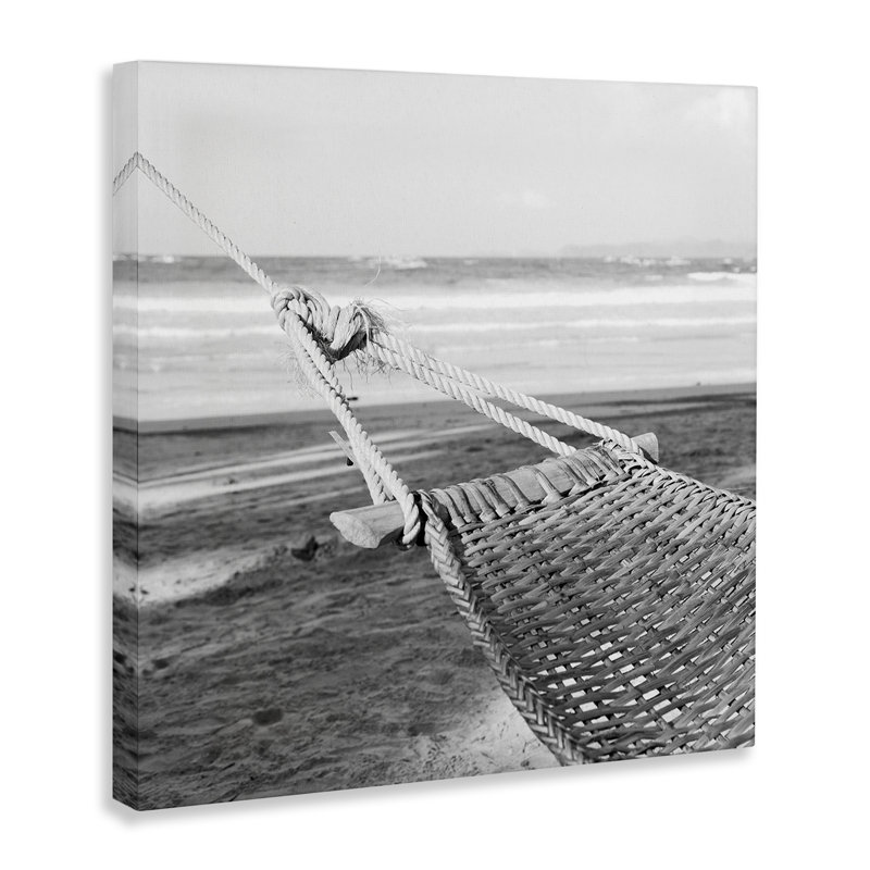 «Hammock Lounging» par Shore, art mural sur toile par LSR Design Studio bp-486_CN, H 17 po x l 17 po