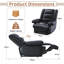 86cm Wide Standard Leather Manual Recliner, Classic Oversize Sofa Chair-1650316267