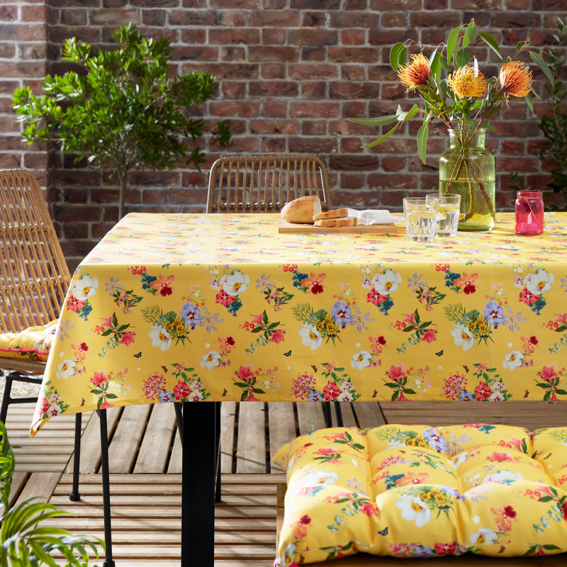 Ledyard Exotic Garden Shower Proof Outdoor Cotton Dining Table Cloth