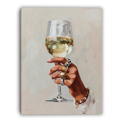 «Golden Wine Evening», art mural sur toile tendue