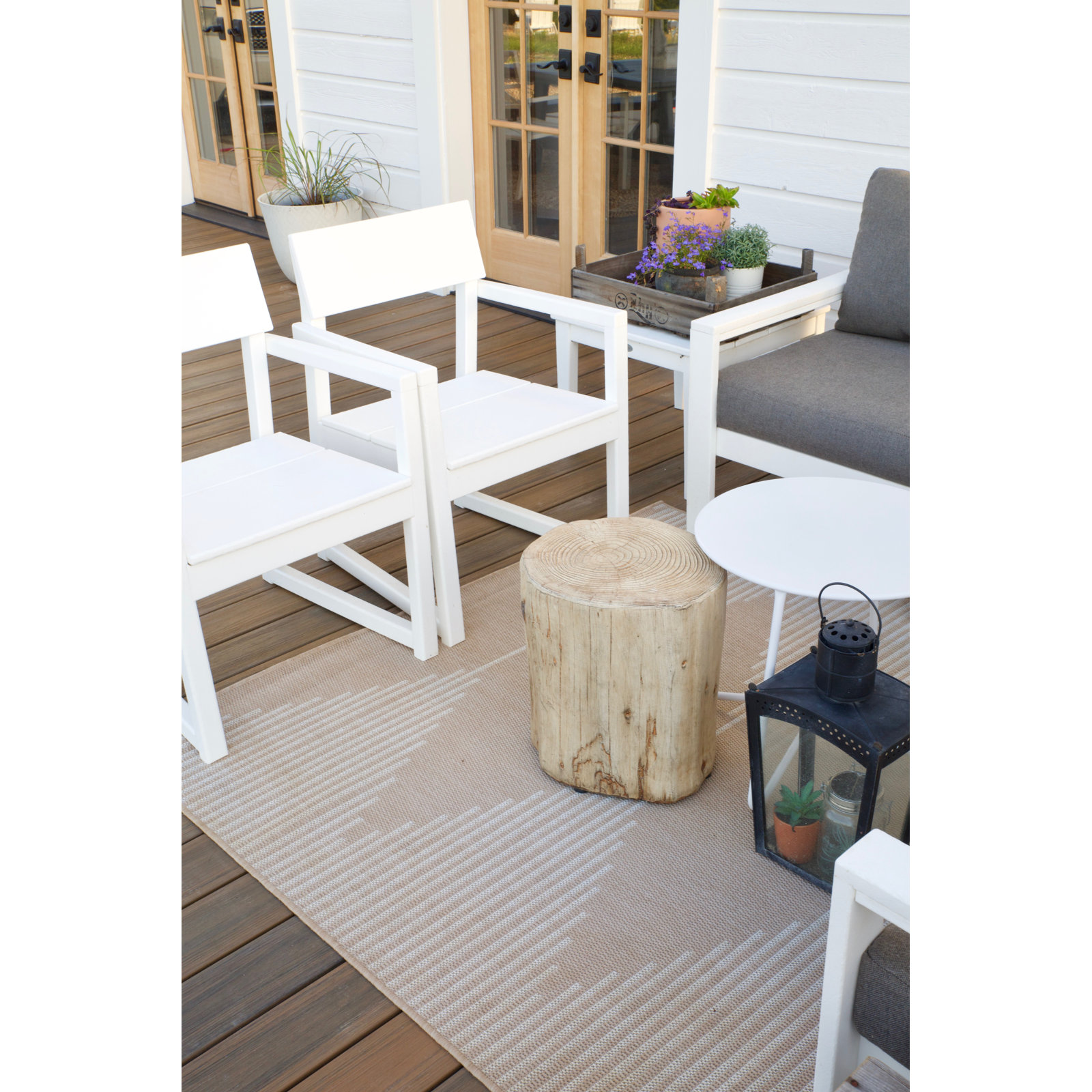 POLYWOOD® Edge Patio Armchair, White