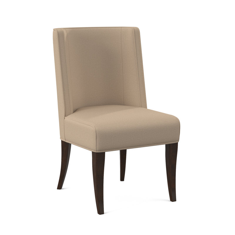 Bandeau Dining Chair, American Walnut, Margaret Lagoon Polyester Blend