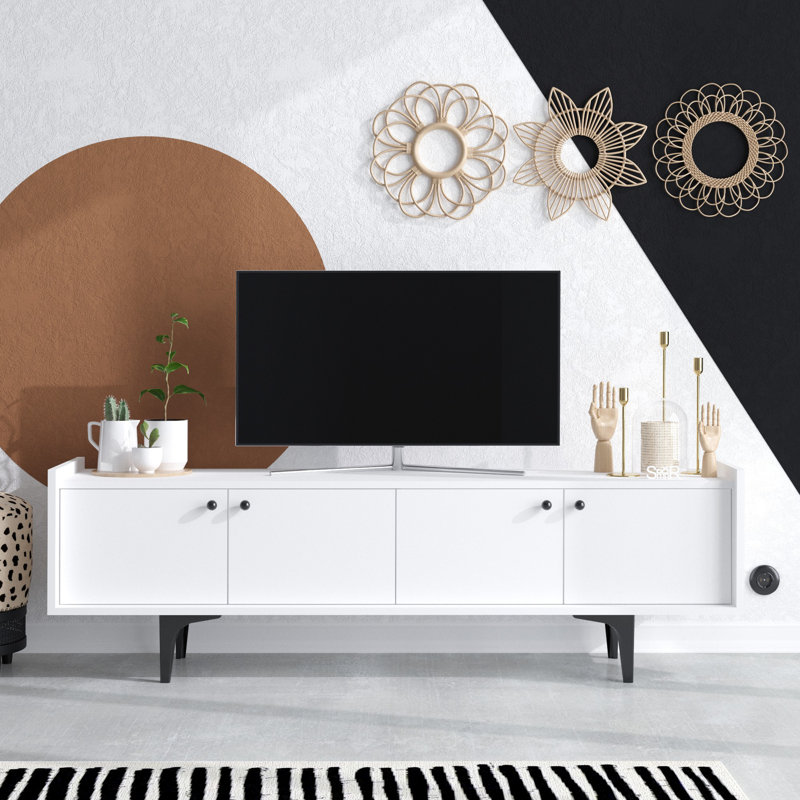 Siegert Unfinished TV Stand for TVs up to 65", White