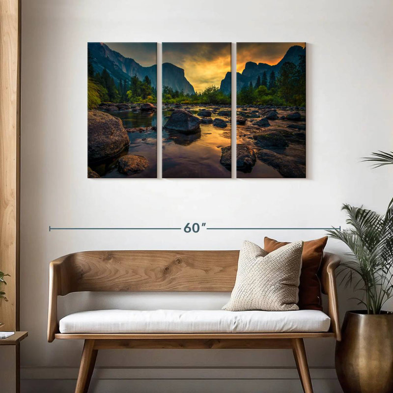 Alvord Sunrise At Yosemite Park, H 28 po x l 45 po