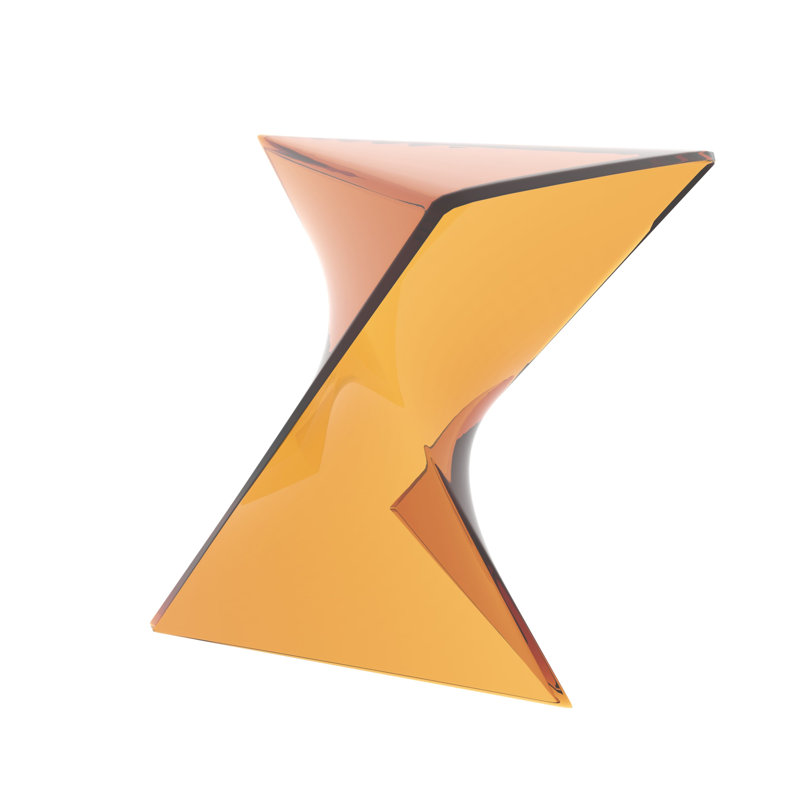 Table d'appoint sculpturale 17 po Leisuremod, Thé transparent, Simple