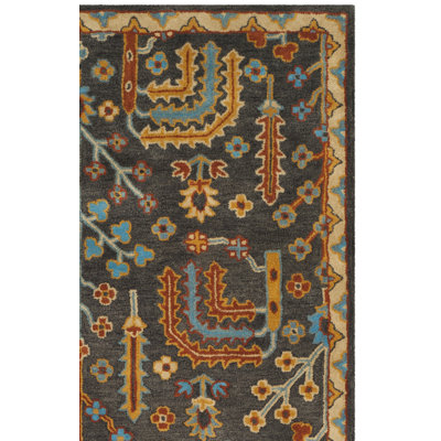 Tapis gris anthracite en laine touffeté à la main Boyd