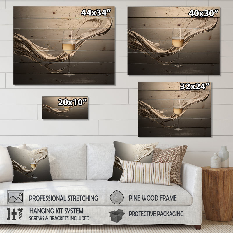 Rosalie - Décoration murale bois et nourriture sur bois de pin naturel, H 34 po x l 44 po