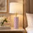 Handcrafted Checkered Bone Inlay Table Lamp Base