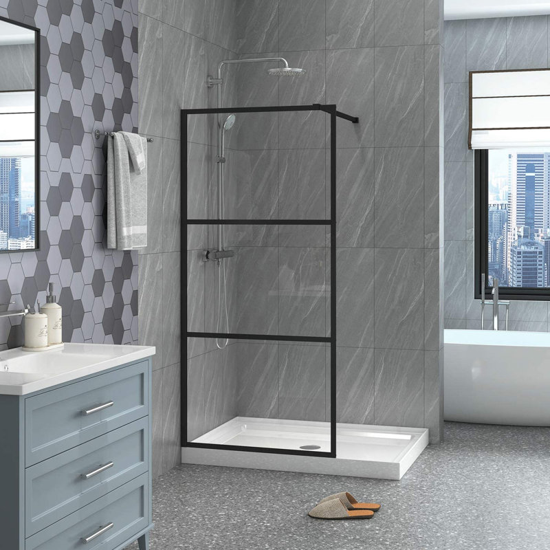 34'' - W x 72'' H Door Framed Fixed Glass Panel with