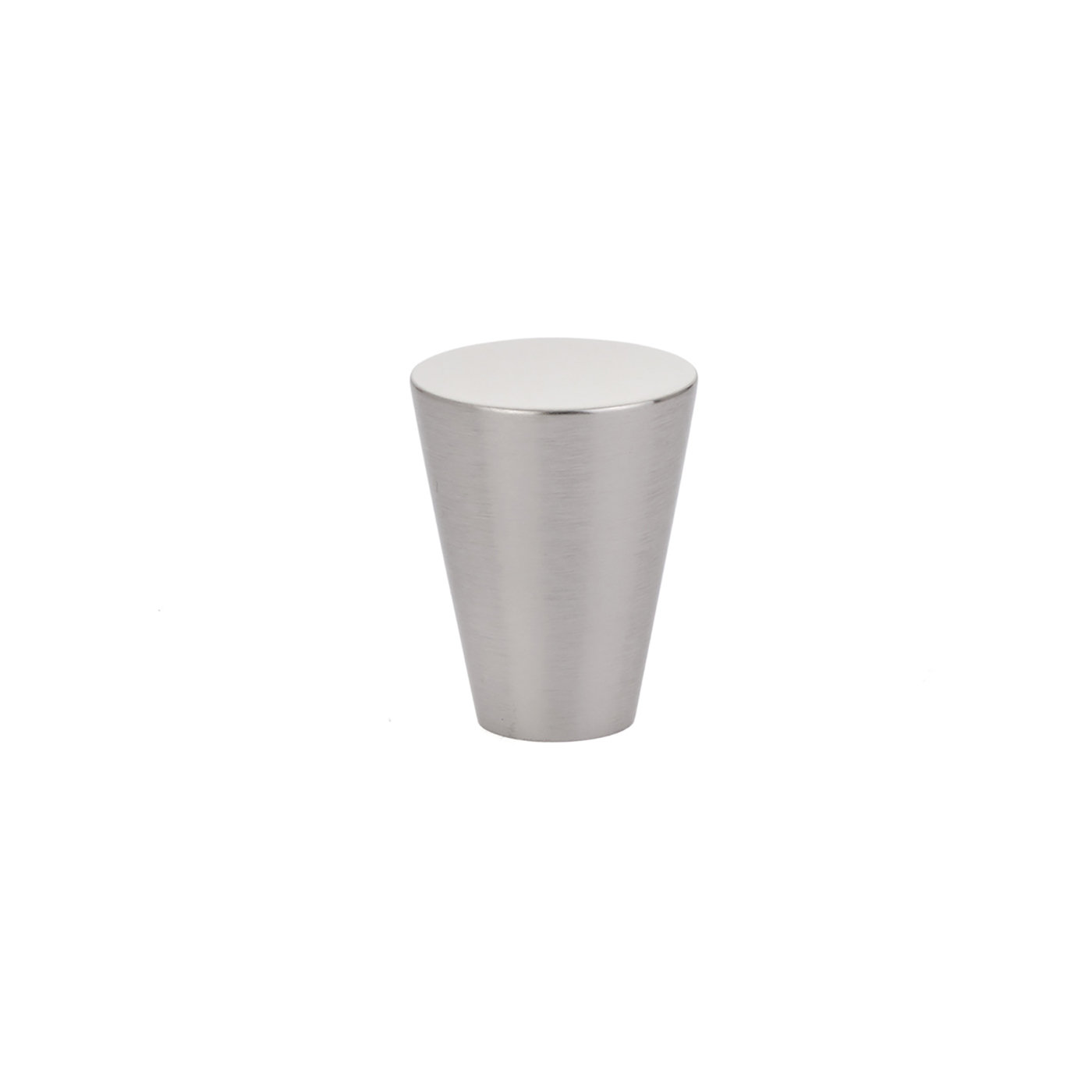 Conical Cabinet Knob, 0.62" H x 0.62" W x 1.12" D, Satin Nickel