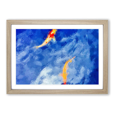 Koi & Carp Fish in Abstract - Picture Frame Graphic Art Print