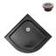 Base de douche 36 po x 36 po en acrylique noir brillant avec bonde de coin, bonde incluse-114639141